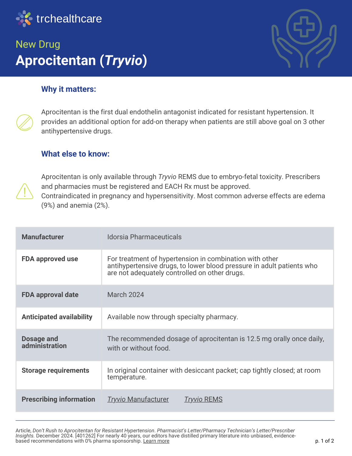 Aprocitentan (Tryvio)